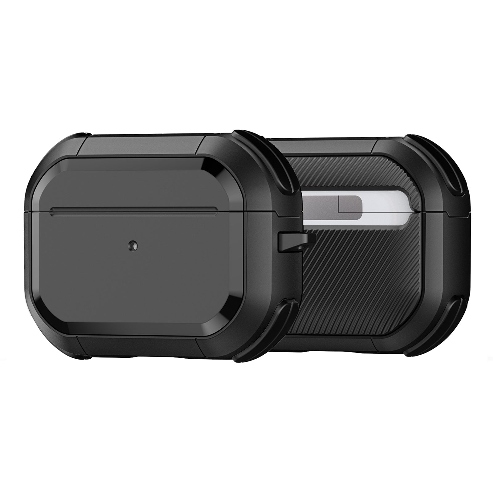 DUX DUCIS PECA Series for Apple AirPods Pro 2 Armor Cover Shock-Absorbing PC+TPU Earphone Case with Keychain DUX DUCIS PECA Series for Apple AirPods Pro 2 Armor Cover Shock-Absorbing PC+TPU Earphone Case with Keychain